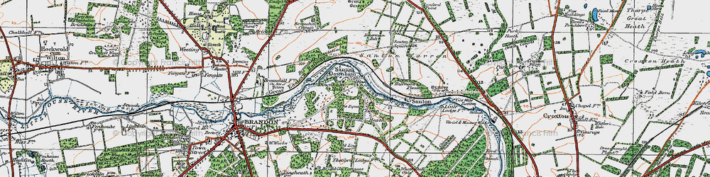Old map of Blood Hill in 1920