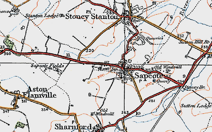 Old map of Sapcote in 1920