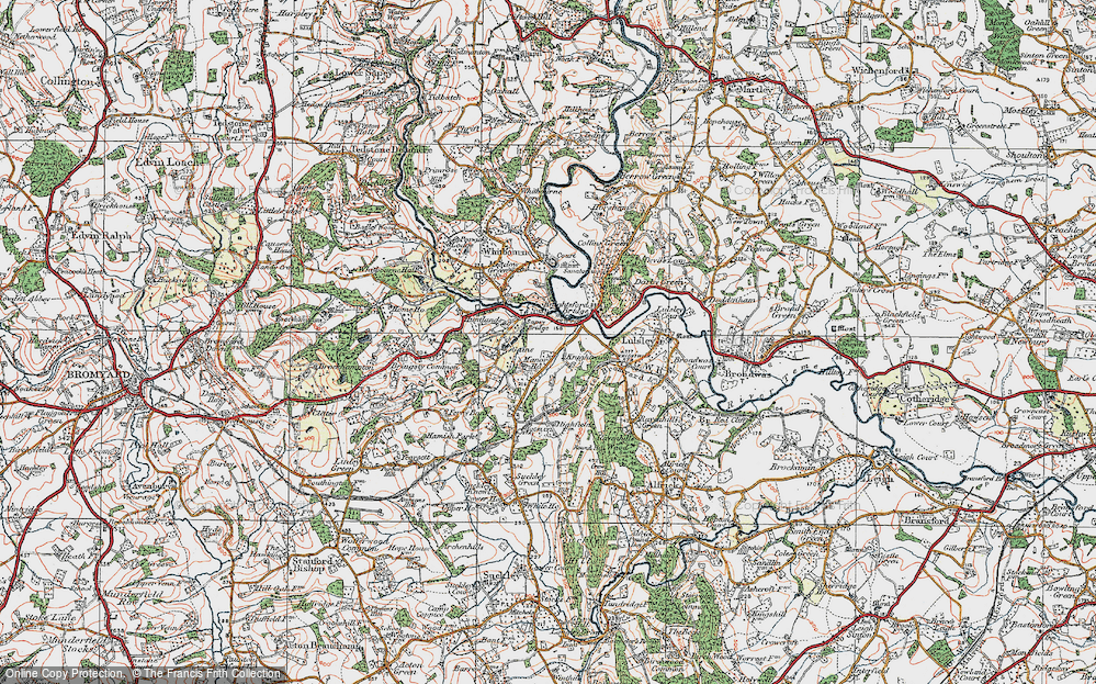 Old Map of Sapey Bridge, 1920 in 1920