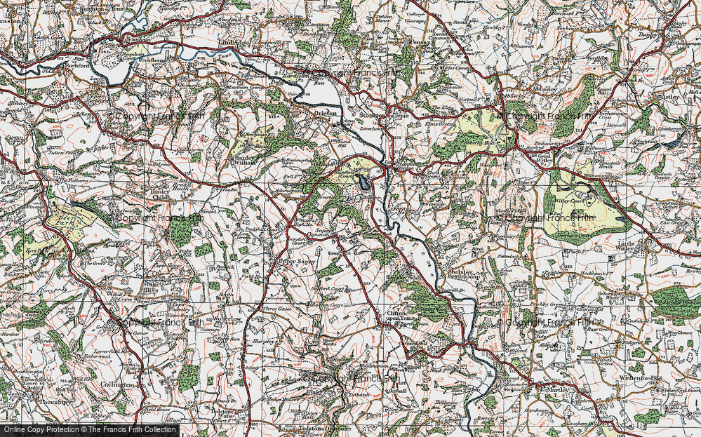 Old Map of Sapey Common, 1920 in 1920