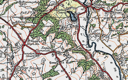 Old map of Sapey Common in 1920