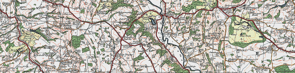 Old map of Sapey Common in 1920
