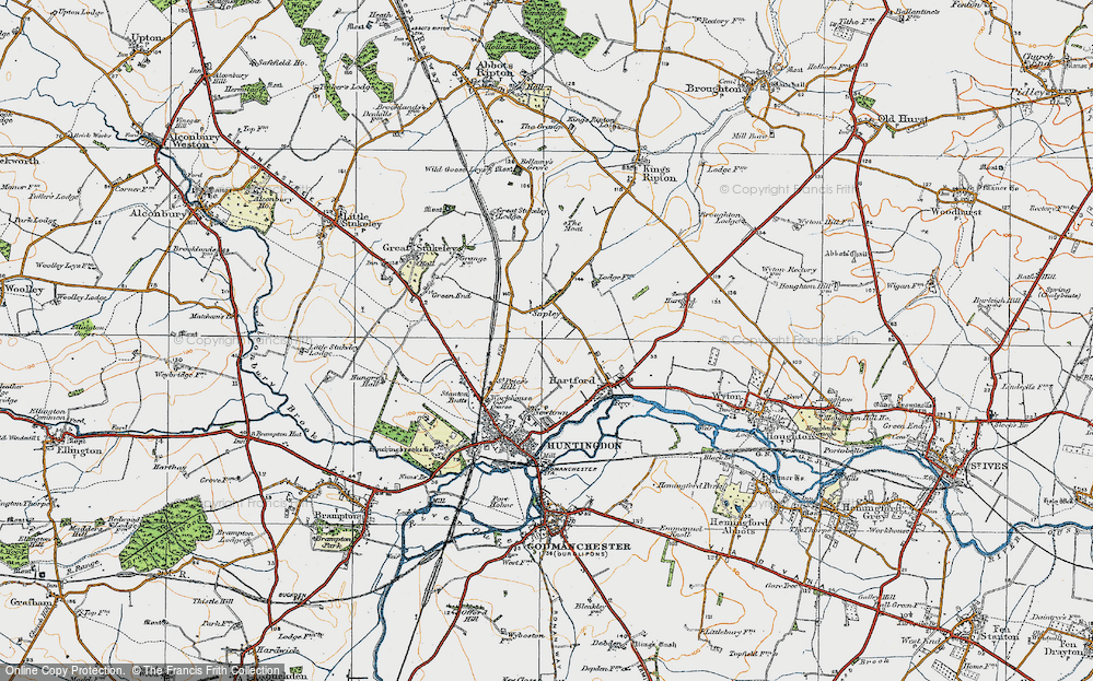 Old Map of Sapley, 1919 in 1919