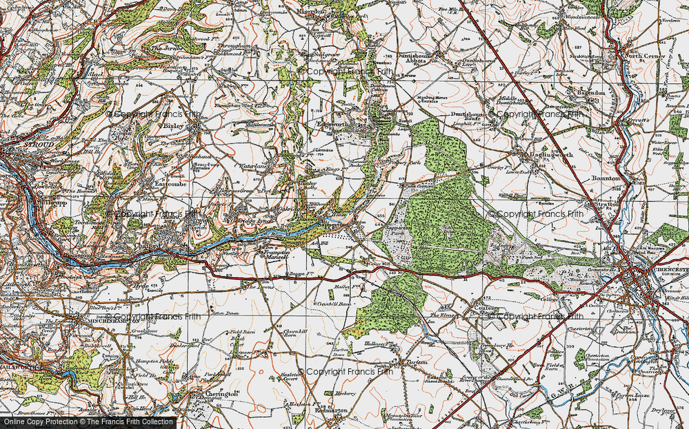 Old Map of Sapperton, 1919 in 1919