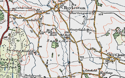 Old map of Sapperton in 1921