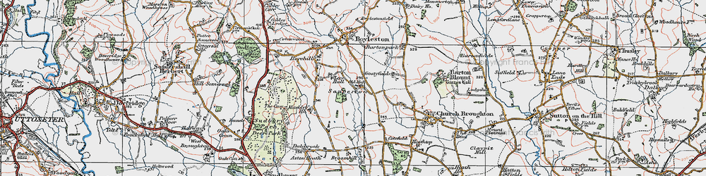 Old map of Sapperton in 1921