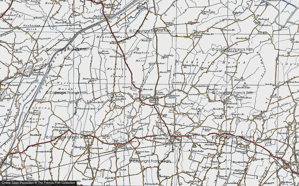 Old Map of Saracen's Head, 1922 in 1922