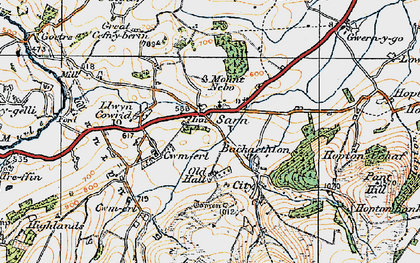 Old map of Bachaethlon in 1920