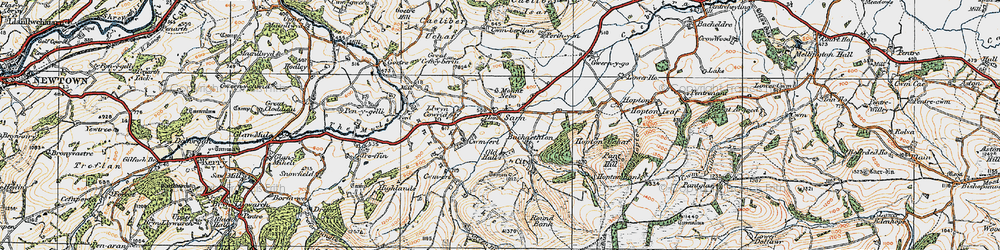 Old map of Sarn in 1920