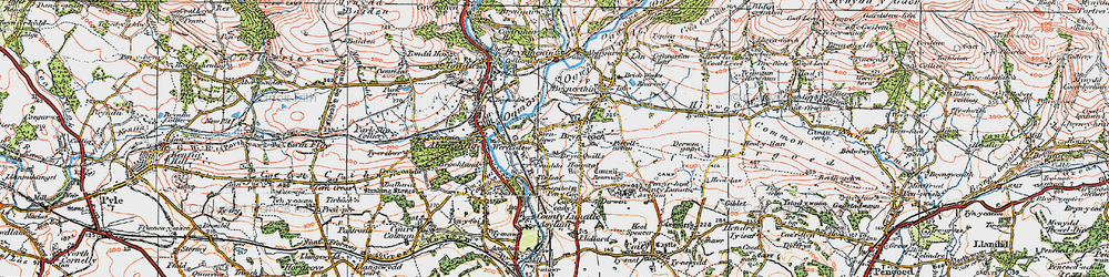 Old map of Sarn in 1922