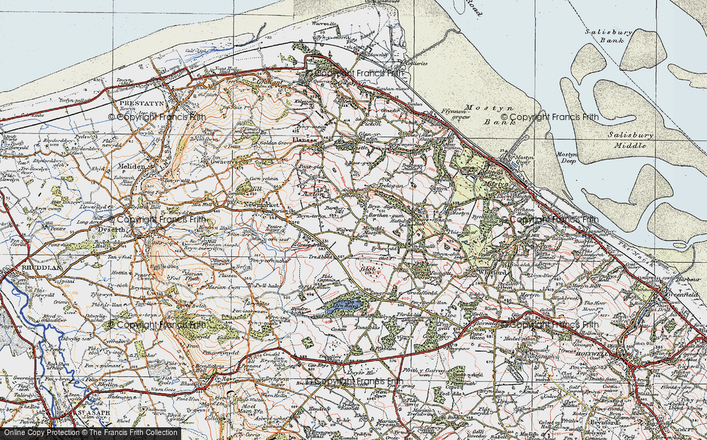 Old Map of Sarn, 1924 in 1924