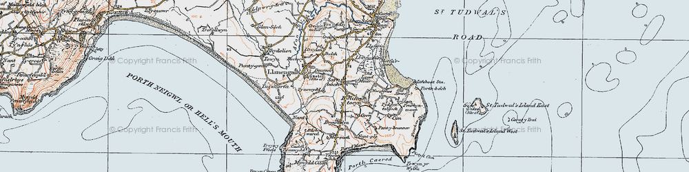 Old map of Bryn-celyn in 1922