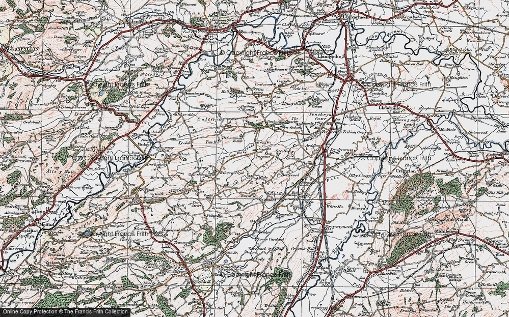 Old Map of Sarnau, 1921 in 1921