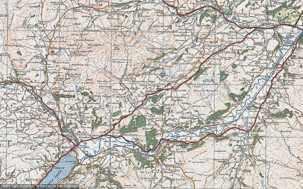 Old Map of Sarnau, 1922 in 1922