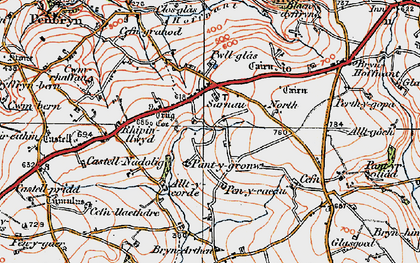 Old map of Sarnau in 1923