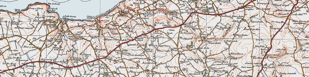 Old map of Sarnau in 1923