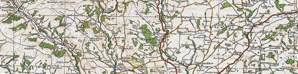 Old map of Battle Fawr in 1923
