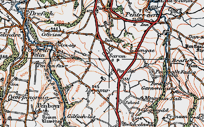 Old map of Saron in 1923