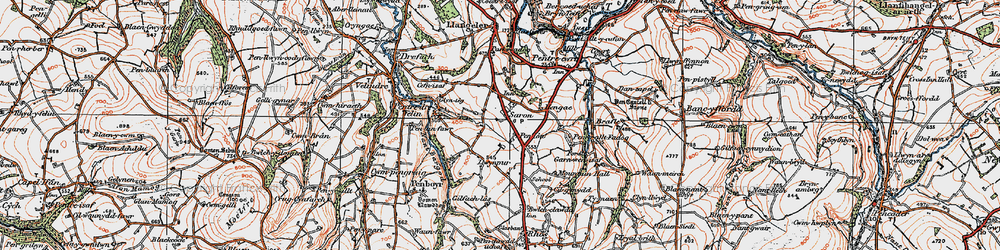 Old map of Saron in 1923