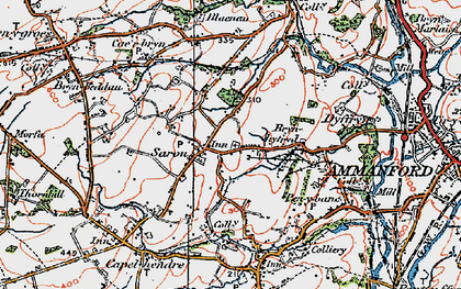 Old map of Saron in 1923