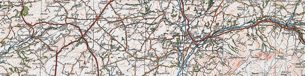 Old map of Saron in 1923