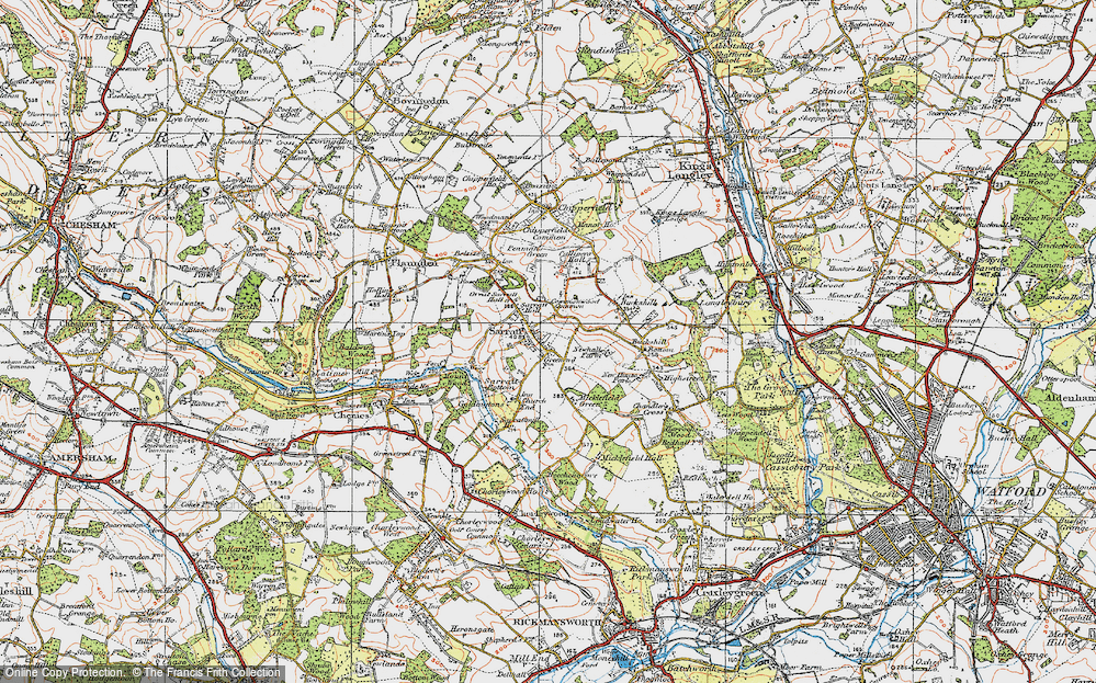Old Map of Sarratt, 1920 in 1920