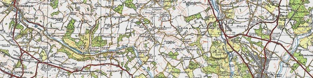 Old map of Sarratt in 1920