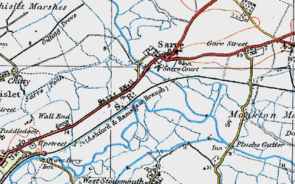 Old map of Sarre in 1920