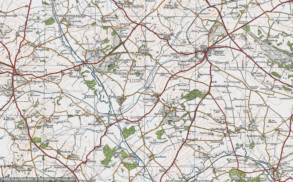 Old Map of Sarsden Halt, 1919 in 1919