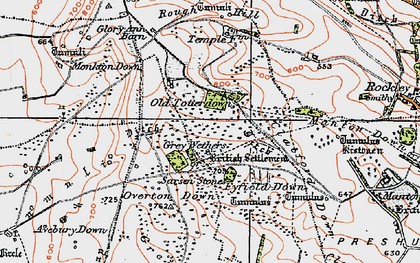 Old map of Sarsen Stones in 1919