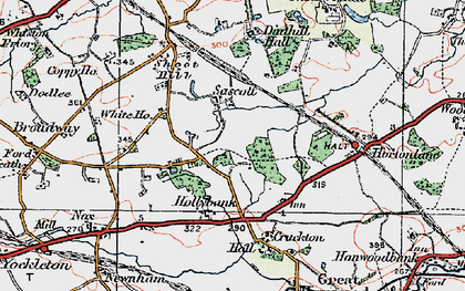 Old map of Sascott in 1921