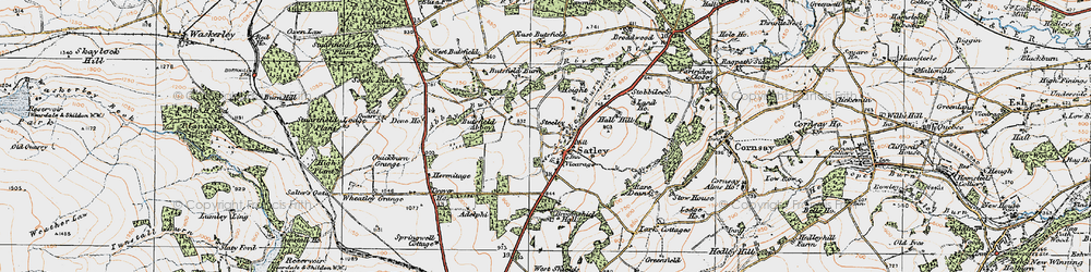 Old map of Adelphi in 1925