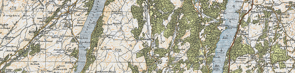 Old map of Satterthwaite in 1925