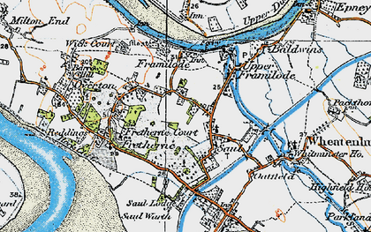 Old map of Saul in 1919