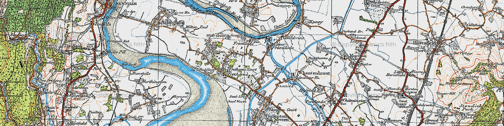 Old map of Saul in 1919