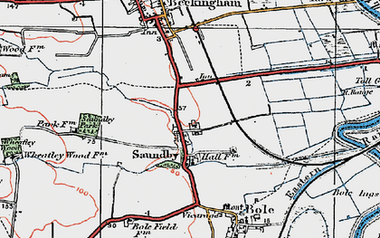Old map of Saundby in 1923