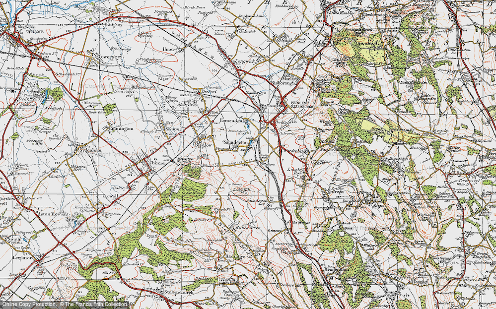 Old Map of Saunderton, 1919 in 1919