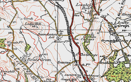 Old map of Saunderton Lee in 1919