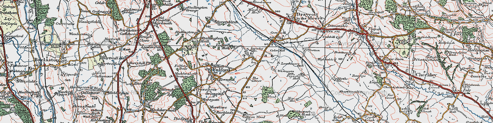 Old map of Saverley Green in 1921