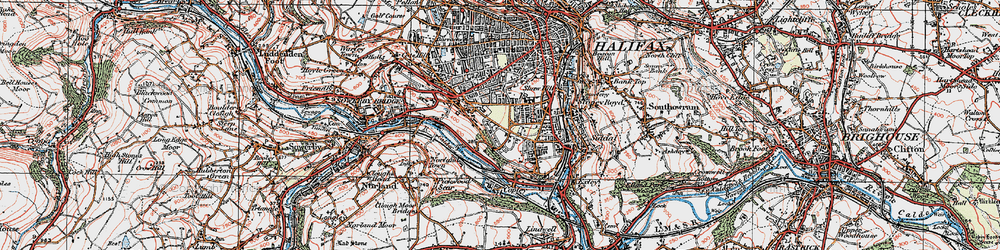 Old map of Savile Park in 1925