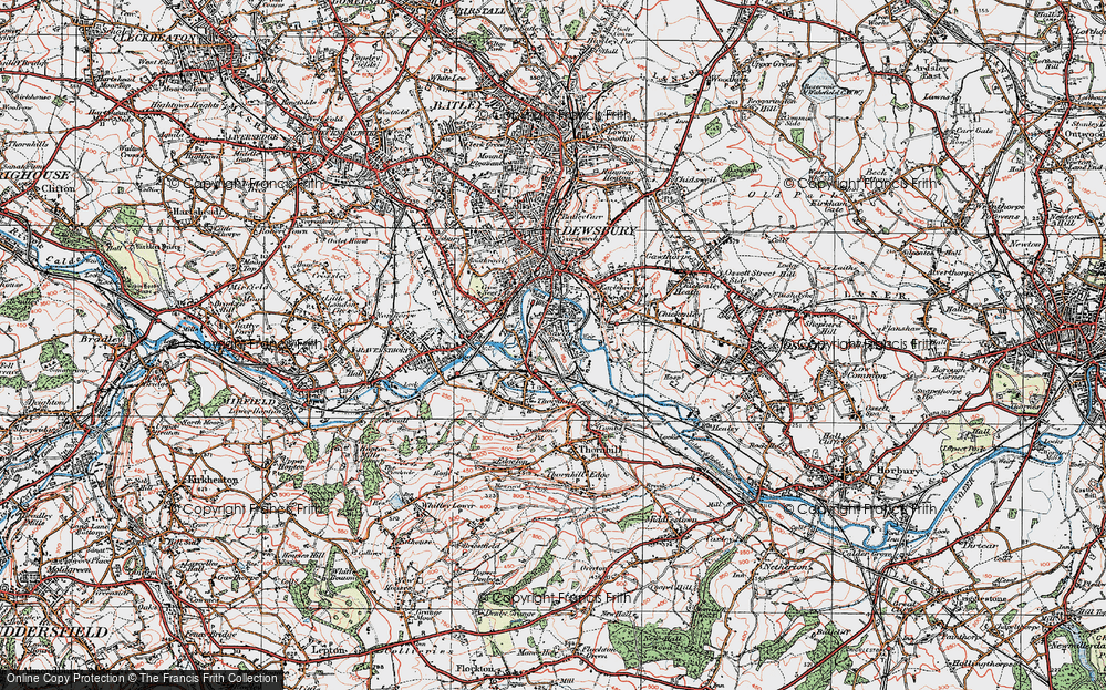 Old Map of Savile Town, 1925 in 1925
