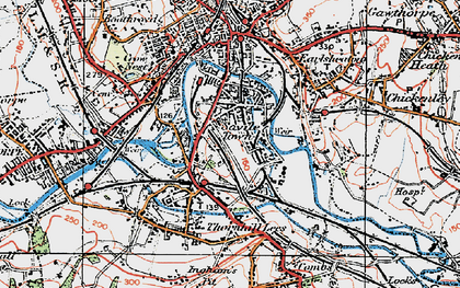 Old map of Savile Town in 1925