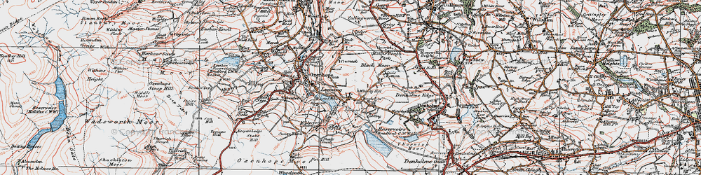 Old map of Sawood in 1925