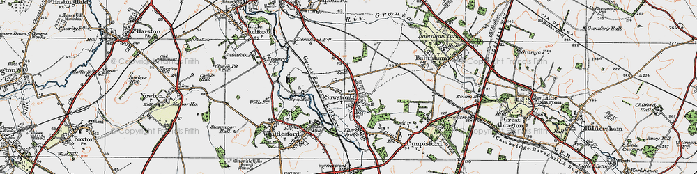 Old map of Sawston in 1920