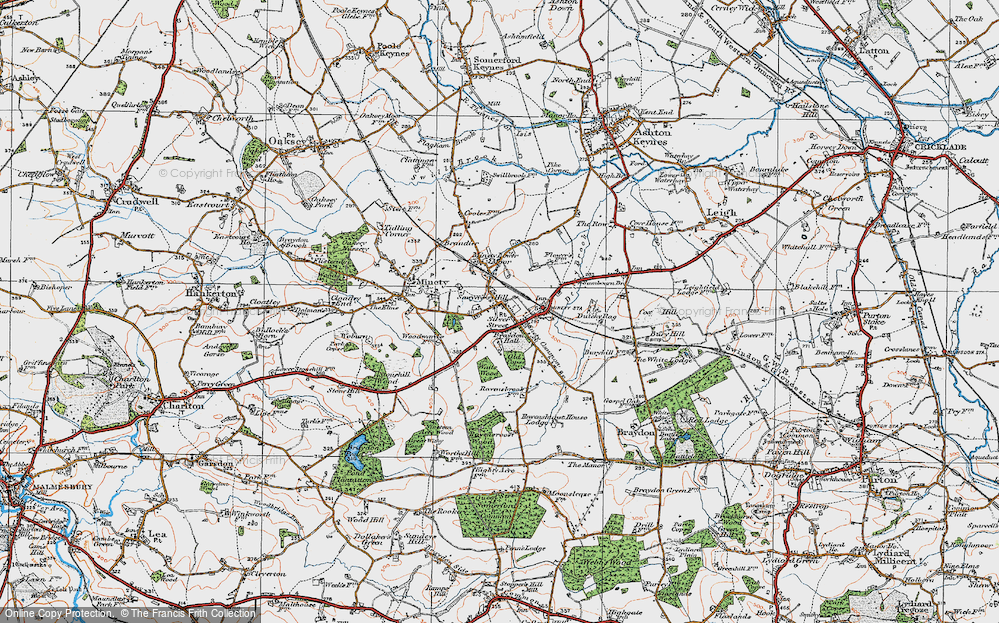 Old Map of Sawyers Hill, 1919 in 1919