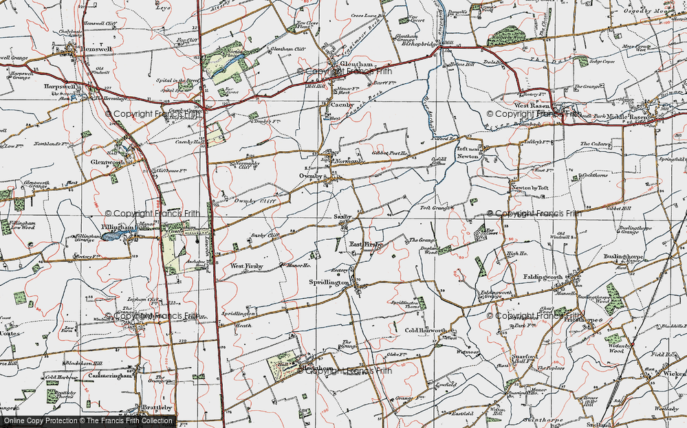 Old Map of Saxby, 1923 in 1923