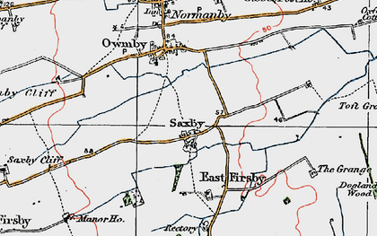 Old map of Saxby in 1923