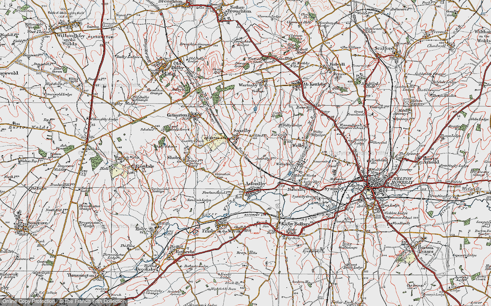Old Map of Saxelbye, 1921 in 1921