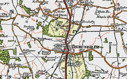 Old map of Saxmundham in 1921