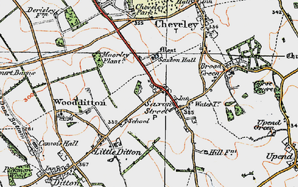 Old map of Saxon Street in 1920